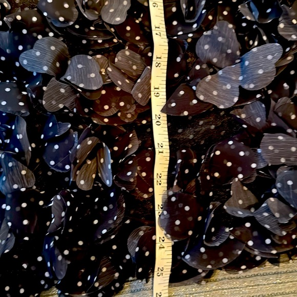 Maeve By Anthropologie Black And White 3D Polka Dot Floral Mini Dress SZ 12P NWT - Picture 14 of 15